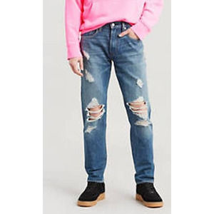Levi's Premium 502 Taper Fit Distressed Jeans 32 x 32